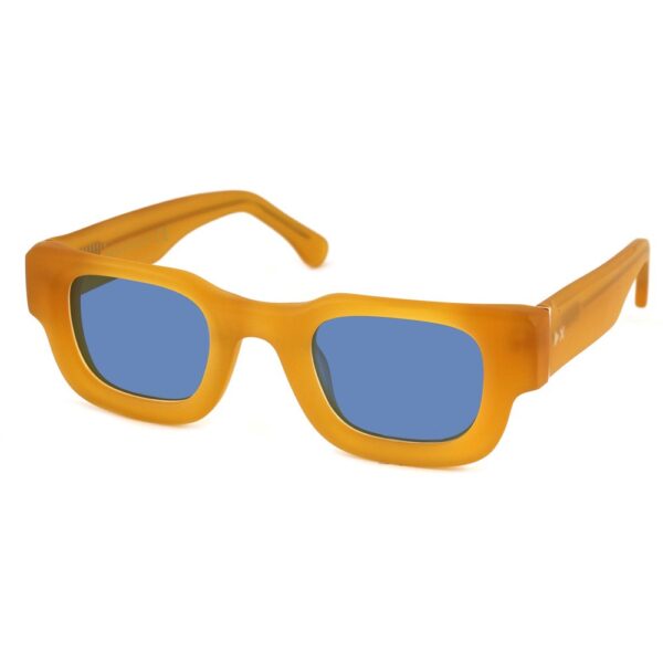 Occhiali da sole  Xlab Mod. komodo cod. colore giallo trasp. opaco / azzurro polarizzato Unisex Squadrata Giallo