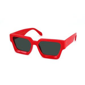 Occhiali da sole  Xlab Mod. praslin cod. colore rosso / g15 polarizzato Unisex Squadrata Rosso