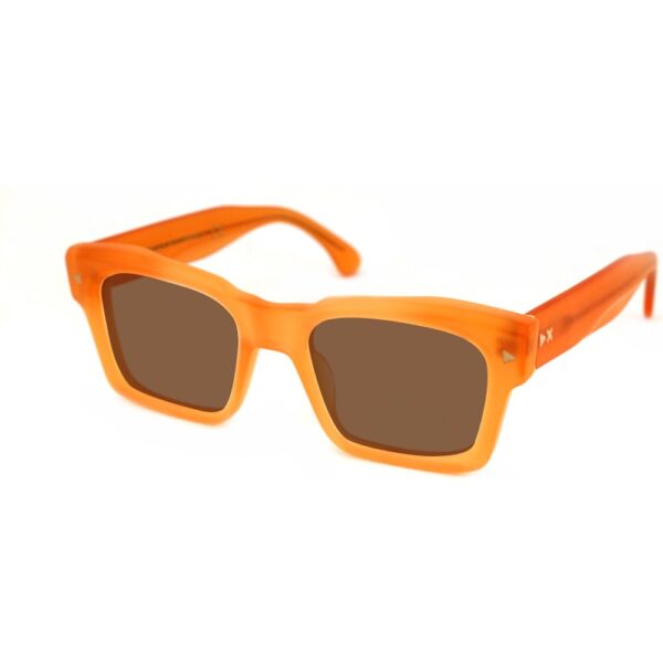 Occhiali da sole  Xlab Mod. campbell cod. colore arancione opaco / marrone polarizzato Unisex Squadrata Arancione opaco