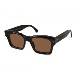 Occhiali da sole  Xlab Mod. campbell cod. colore nero opaco / marrone polarizzato Unisex Squadrata Nero-opaco