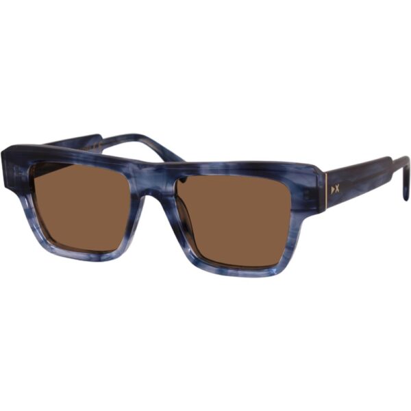 Occhiali da sole  Xlab Mod. carney cod. colore blu striato / marrone polarizzato Uomo Squadrata Blu striato