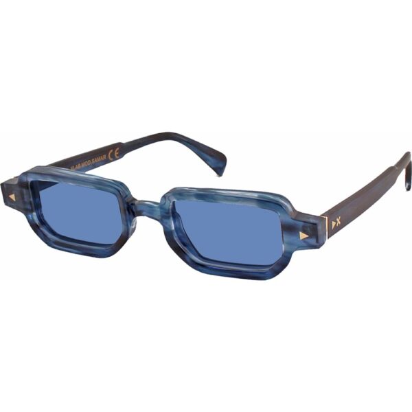 Occhiali da sole  Xlab Mod. samar cod. colore blu striato trasparente / azzurro polarizzato Unisex Squadrata Blu striato trasparente