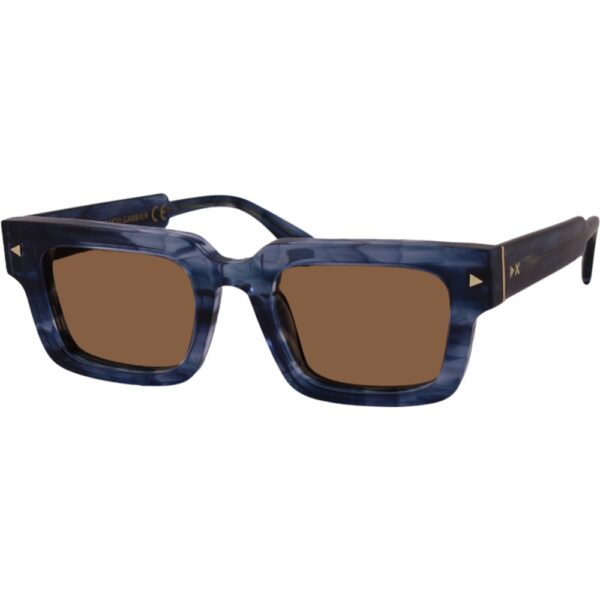 Occhiali da sole  Xlab Mod. gambier cod. colore blu striato / marrone polarizzato Unisex Squadrata Blu striato