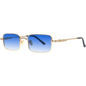 Occhiali da sole  Xlab Mod. kapiti cod. colore oro/azzurro sfumato Unisex Squadrata Oro