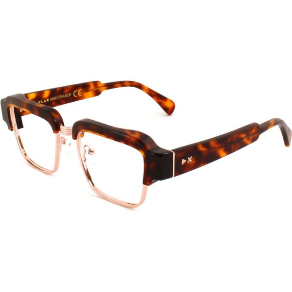 Occhiali da vista  Xlab Mod. fraser montatura cod. colore tartaruga scuro lucido - oro Unisex Squadrata Havana