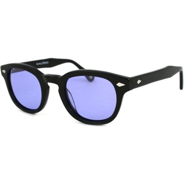 Occhiali da sole  Xlab 8004 stile moscot cod. colore 01 nero/6262 lilla polarizzato Unisex Panthos Nero