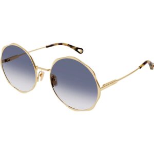 Occhiali da sole  Chloé Ch0184s cod. colore 004 Donna Rotonda Oro