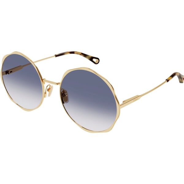 Occhiali da sole  Chloé Ch0184s cod. colore 004 Donna Rotonda Oro