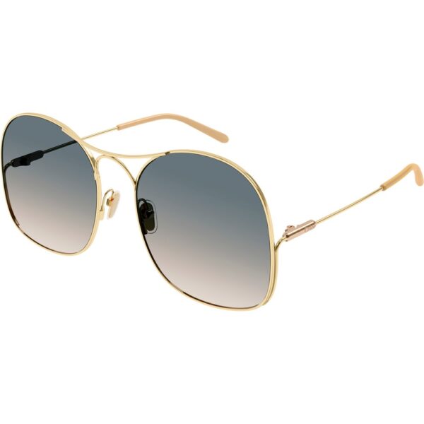 Occhiali da sole  Chloé Ch0164s cod. colore 002 Donna Squadrata Oro