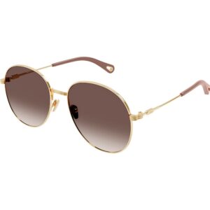 Occhiali da sole  Chloé Ch0178s cod. colore 002 Donna Rotonda Oro