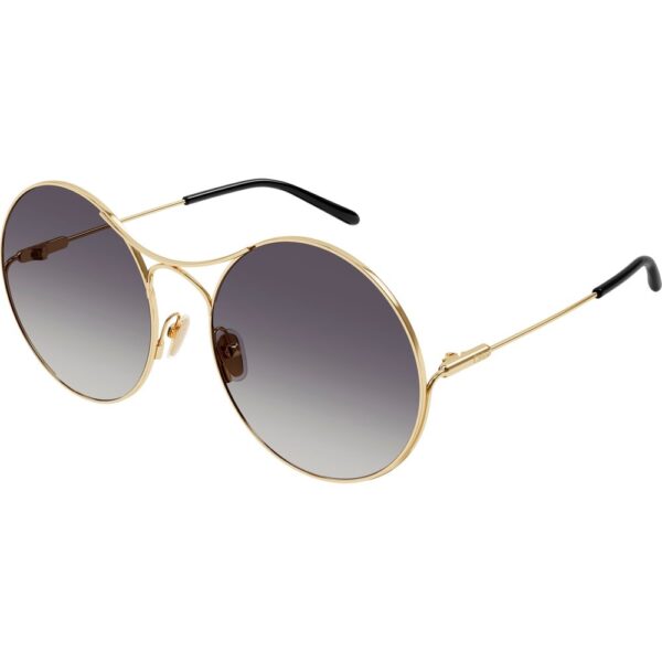 Occhiali da sole  Chloé Ch0166s cod. colore 001 Donna Rotonda Oro