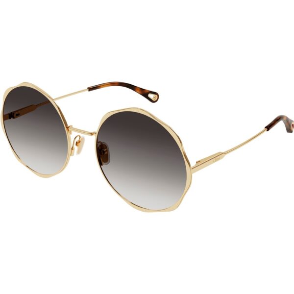 Occhiali da sole  Chloé Ch0184s cod. colore 001 Donna Rotonda Oro