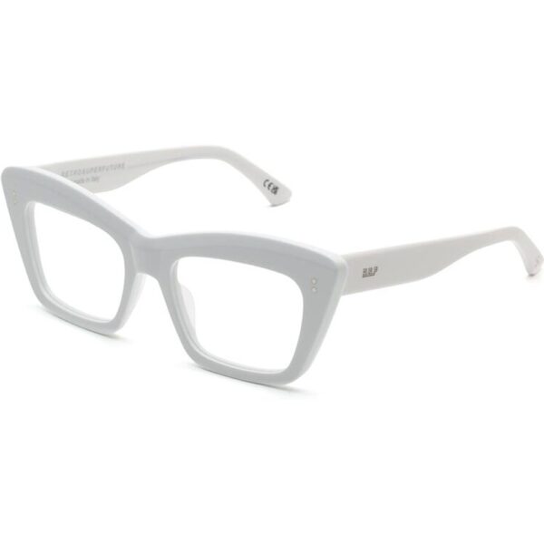 Occhiali vista  Retrosuperfuture 8sw numero 107 cod. colore white Unisex Cat eye Bianco