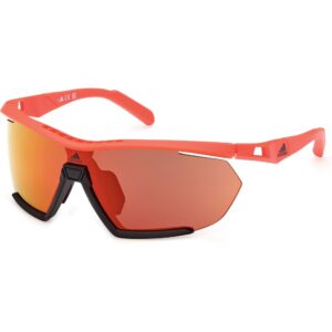 Occhiali da sole  Adidas sport Sp0072 cmpt aero li cod. colore 67l Unisex Maschera Rosso opaco