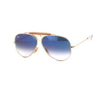 Occhiali da sole  Ray - ban Rb3138 shooter cod. colore gold/blue Unisex Pilot Oro