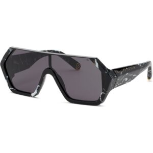 Occhiali da sole  Philipp plein Spp047 plein hexagon camou cod. colore 0z21 Uomo Maschera Nero