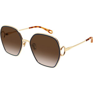 Occhiali da sole  Chloé Ch0146s cod. colore 003 Donna Geometrica Oro