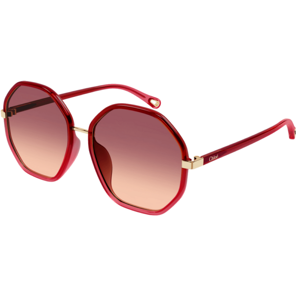 Occhiali da sole  Chloé Ch0133sa cod. colore 004 Donna Oversize Rosso