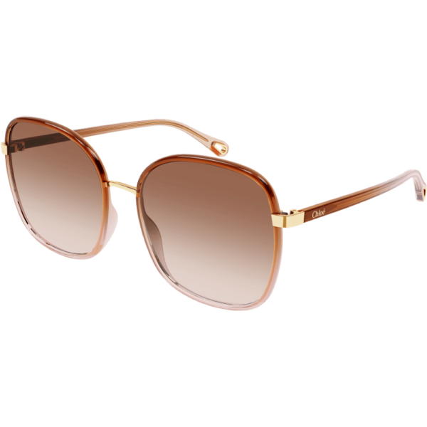 Occhiali da sole  Chloé Ch0031s cod. colore 007 Donna Squadrata Marrone