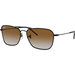 Occhiali da sole  Ray - ban Rbr0102s caravan reverse cod. colore 002/cb Unisex Squadrata Nero