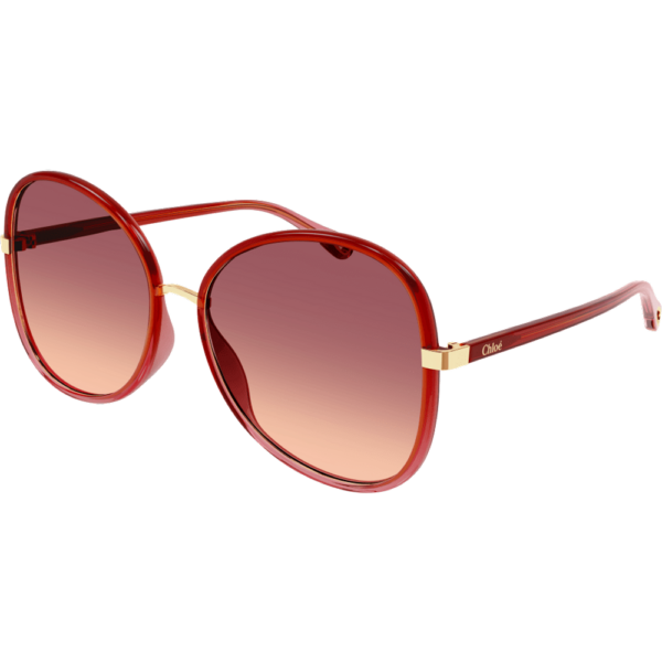 Occhiali da sole  Chloé Ch0030s cod. colore 007 Donna Farfalla Rosso