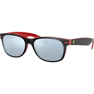 Occhiali da sole  Ray - ban Rb2132m new wayfarer scuderia ferrari collection cod. colore f63830 Unisex Squadrata Nero