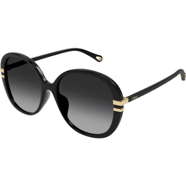 Occhiali da sole  Chloé Ch0207sk cod. colore 001 Donna Rotonda Nero