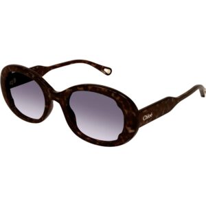 Occhiali da sole  Chloé Ch0197sa cod. colore 002 Donna Rotonda Havana