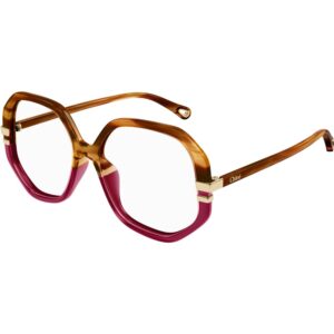 Occhiali vista  Chloé Ch0107o cod. colore 010 Donna Geometrica Havana