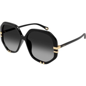 Occhiali da sole  Chloé Ch0105s cod. colore 008 Donna Geometrica Nero