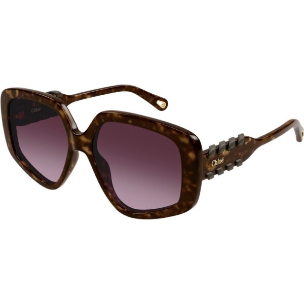 Occhiali da sole  Chloé Ch0210s cod. colore 002 Donna Geometrica Havana