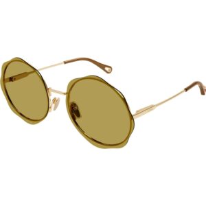 Occhiali da sole  Chloé Ch0202s cod. colore 001 Donna Rotonda Oro