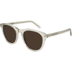 Occhiali da sole  Saint laurent Sl 401 cod. colore 008 Unisex Rotonda Trasparente