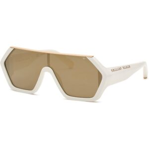 Occhiali da sole  Philipp plein Spp047 plein hexagon camou cod. colore 3gfg Uomo Maschera Beige