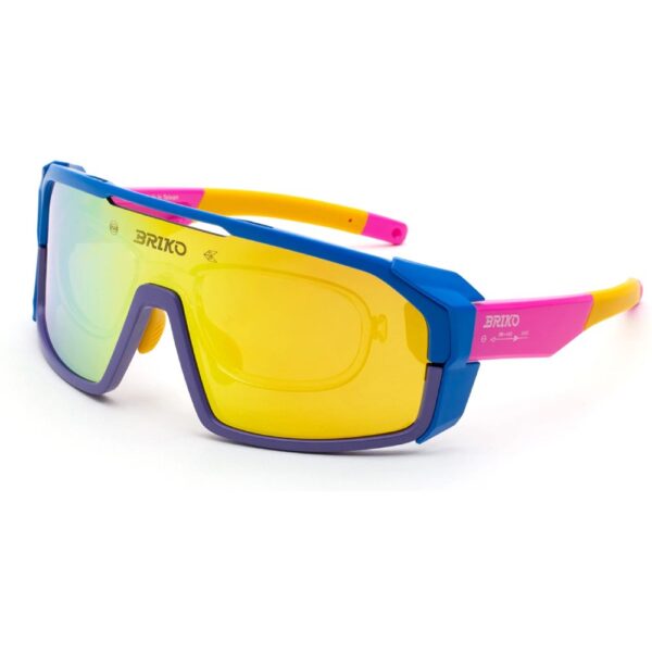 Occhiali da sole  Briko A3g load modular cod. colore multicolour rainbow vintage aop Unisex Maschera Blu