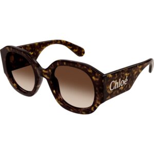 Occhiali da sole  Chloé Ch0234s cod. colore 002 Donna Rotonda Havana