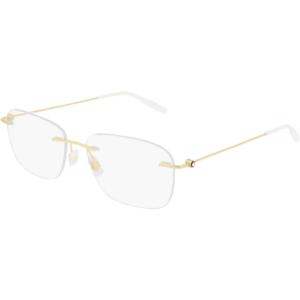 Occhiali vista  Montblanc Mb0075o cod. colore 002 Uomo Squadrata Oro