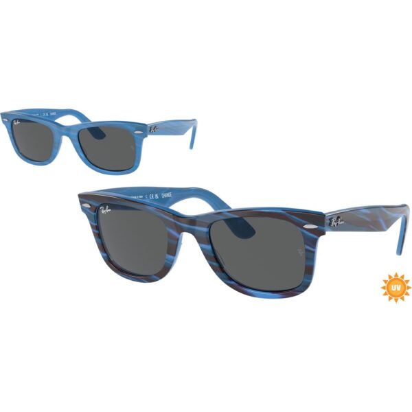 Occhiali da sole  Ray - ban Rb2140 wayfarer cod. colore 1409b1 Unisex Squadrata Blu