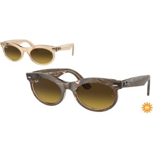 Occhiali da sole  Ray - ban Rb2242 wayfarer oval cod. colore 138685 Unisex Rotonda Marrone