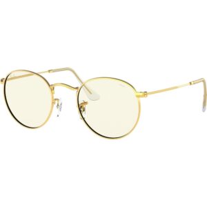 Occhiali da sole  Ray - ban Rb3447 round metal cod. colore 9196bl Uomo Rotonda Oro