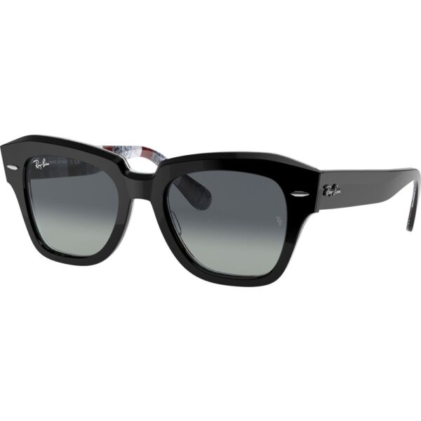 Occhiali da sole  Ray - ban Rb2186 state street cod. colore 13183a Unisex Squadrata Nero