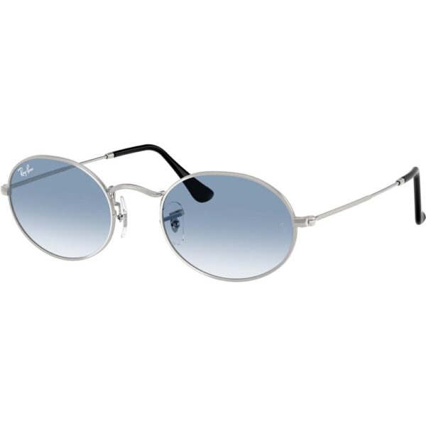 Occhiali da sole  Ray - ban Rb3547 oval cod. colore 003/3f Unisex Rotonda Argento