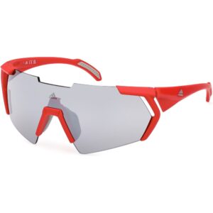 Occhiali da sole  Adidas sport Sp0064 cmpt aero cod. colore 66c Uomo Maschera Rosso