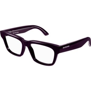 Occhiali vista  Balenciaga Bb0343o cod. colore 004 Unisex Squadrata Viola